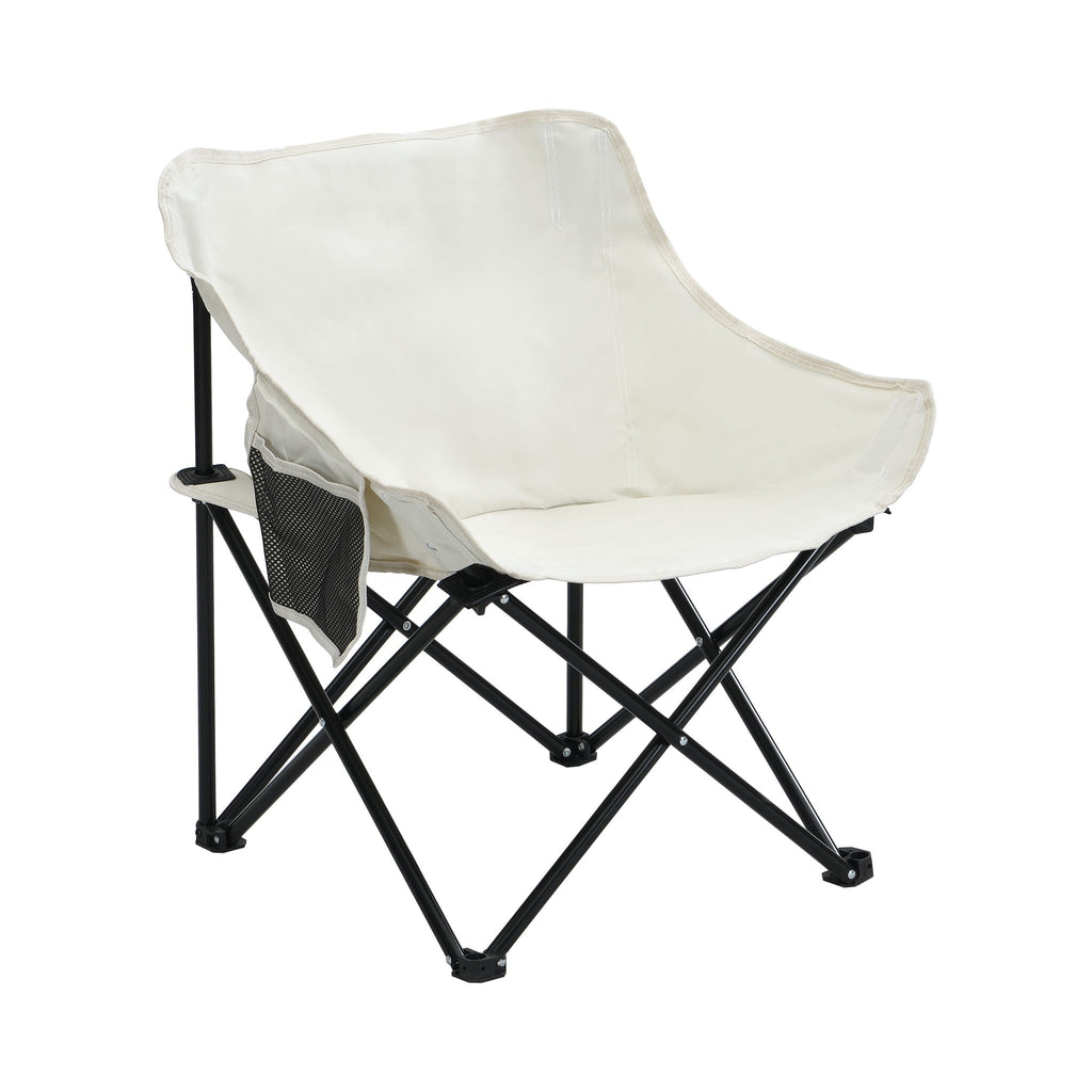 2 Pieces Outdoor Camping Chairs Folding / Portable, Comfortable Seating, Durable Steel Fram