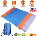 2 People Sleeping Bag for Adult Kids Lightweight Water Resistant Camping Cotton Liner Cold Warm Weather Indoor Outdoor Use 3 Season with Sack for Spri