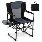 Folding Camping Chair with Side Table and Cup Holder with Carrying Bag