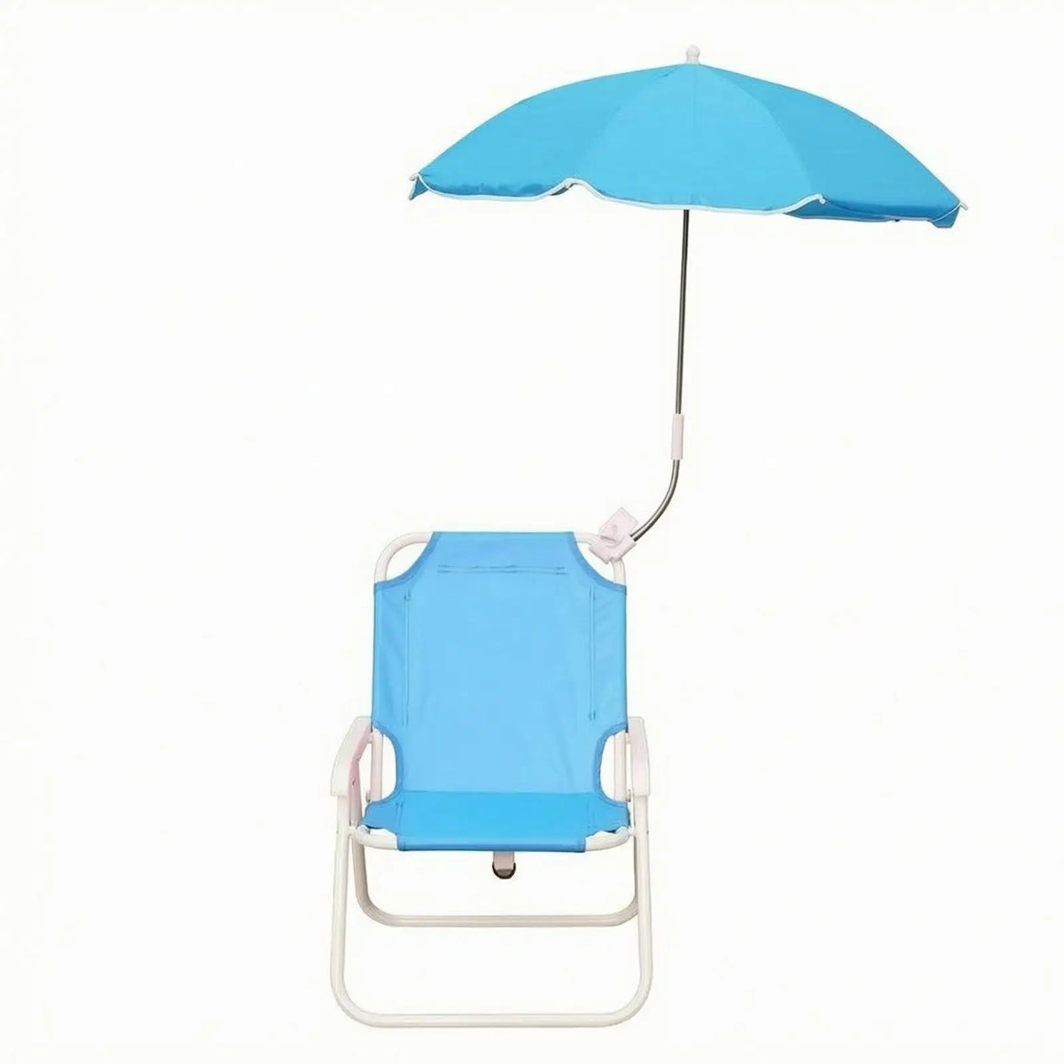 Portable Outdoor Folding Seat with Umbrella Alloy Frame Beach Chair Compact Lightweight for Camping Fishing Travel Shade Relax