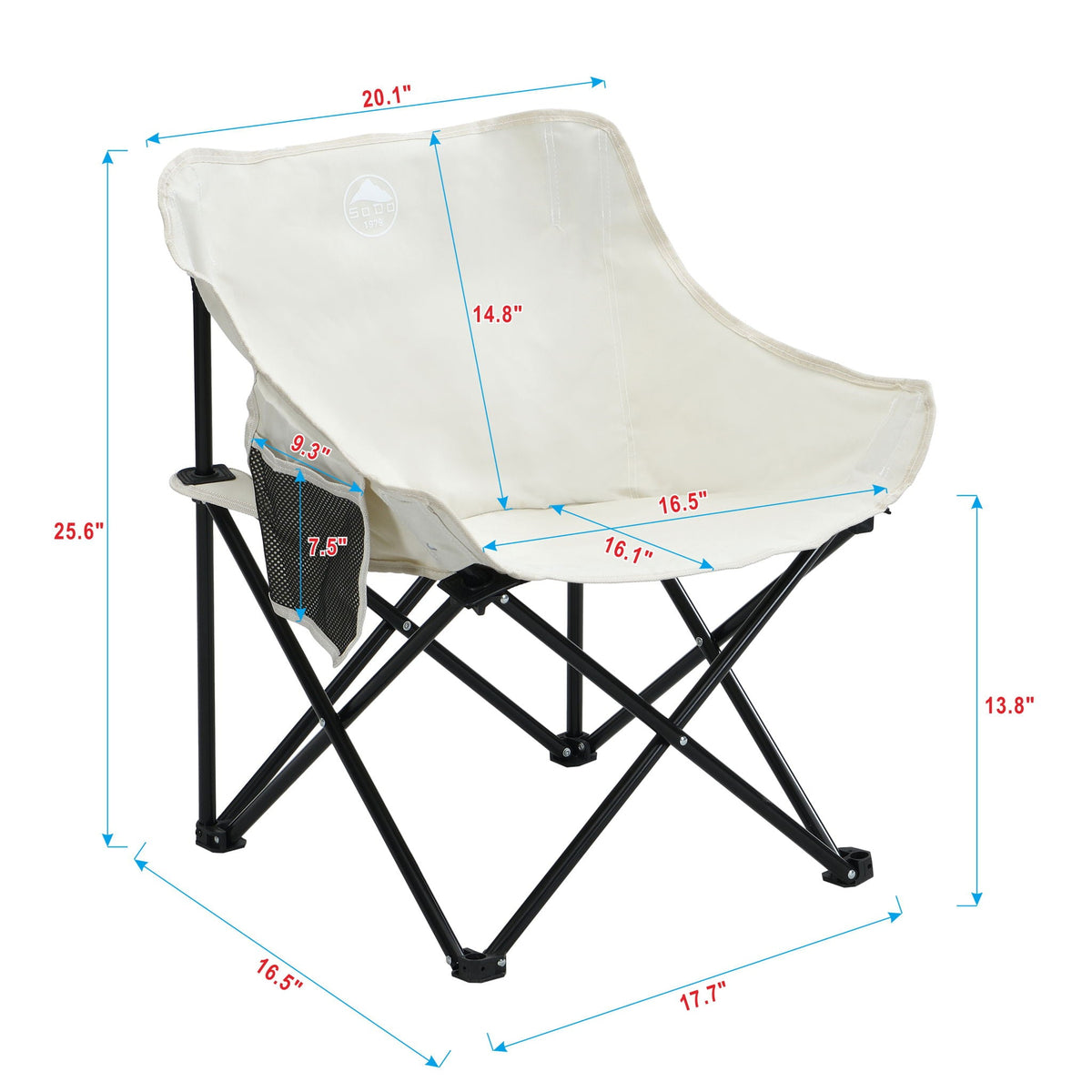 2 Pieces Outdoor Camping Chairs Folding / Portable, Comfortable Seating, Durable Steel Fram