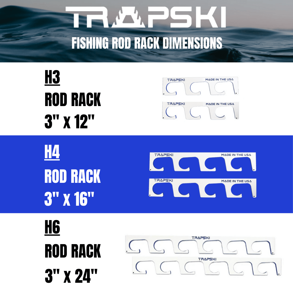 Made in the USA Fishing Rod Rack | Wall or Ceiling Mounted