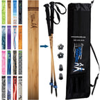 Official Casual Trek Hiking & Walking Poles - Hiking/Trekking Grip w-flip locks, detachable feet and travel bag - pair - For Heights up to 6’2”