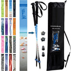 Official Casual Trek Hiking & Walking Poles - Hiking/Trekking Grip w-flip locks, detachable feet and travel bag - pair - For Heights up to 6’2”