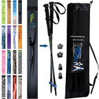 Official Casual Trek Hiking & Walking Poles - Hiking/Trekking Grip w-flip locks, detachable feet and travel bag - pair - For Heights up to 6’2”